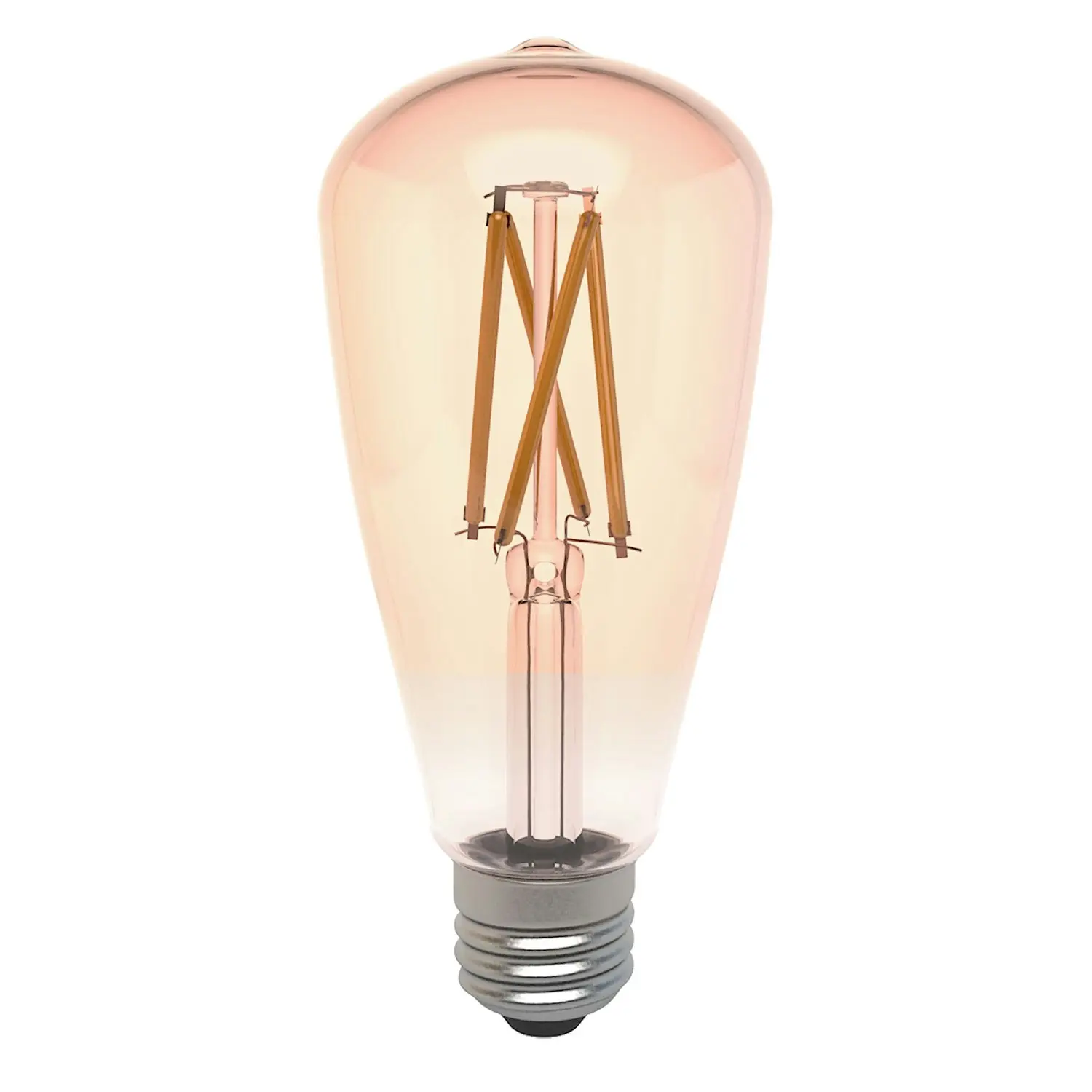 Laser Wifi Smart E27 ST64 LED Filament Bulb Amber Google Alexa Dimmable