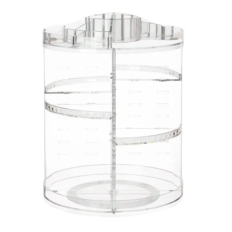 360 Rotating Acrylic Makeup Organizer Clear Cosmetics Holder