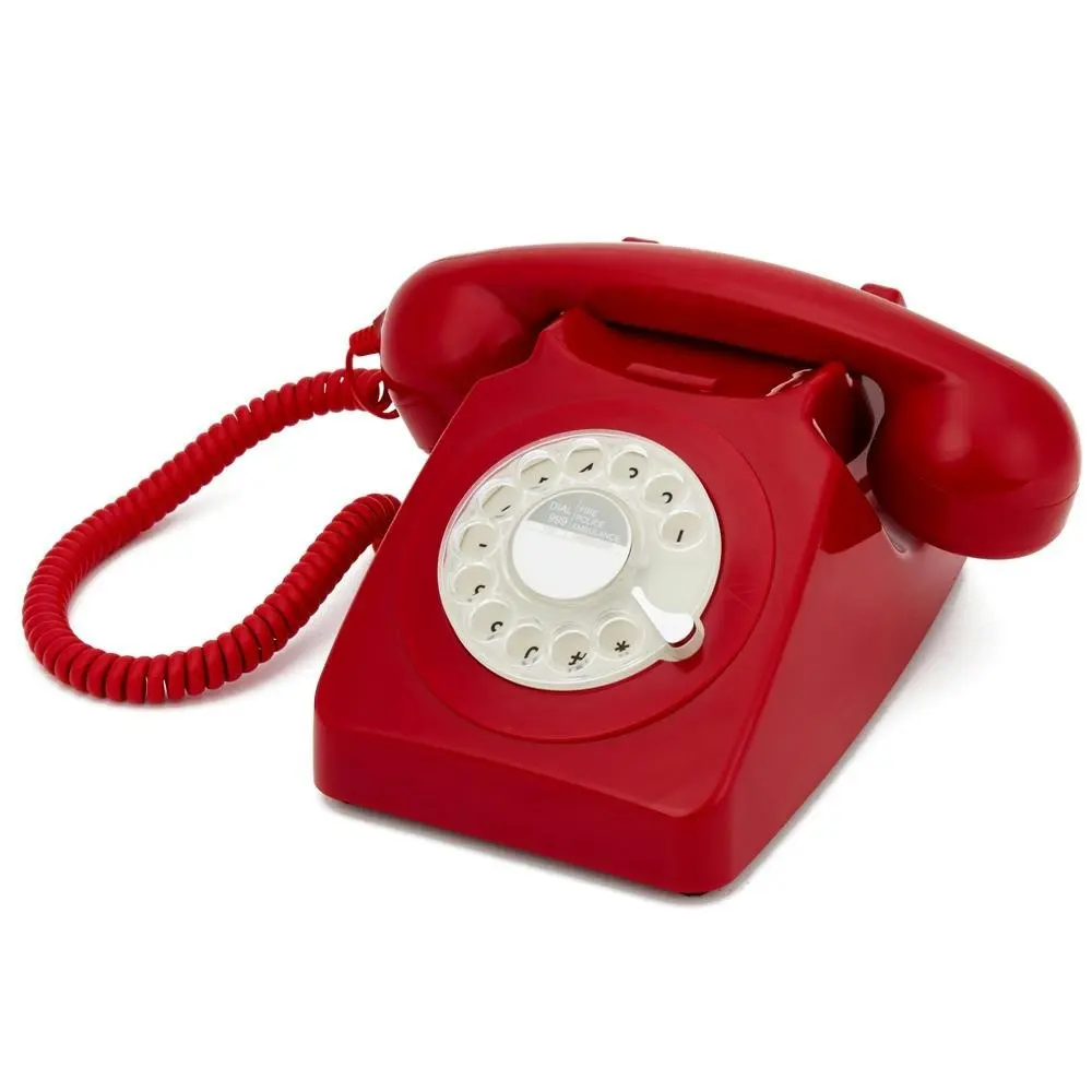 GPO Retro 746 Rotary Telephone - Red