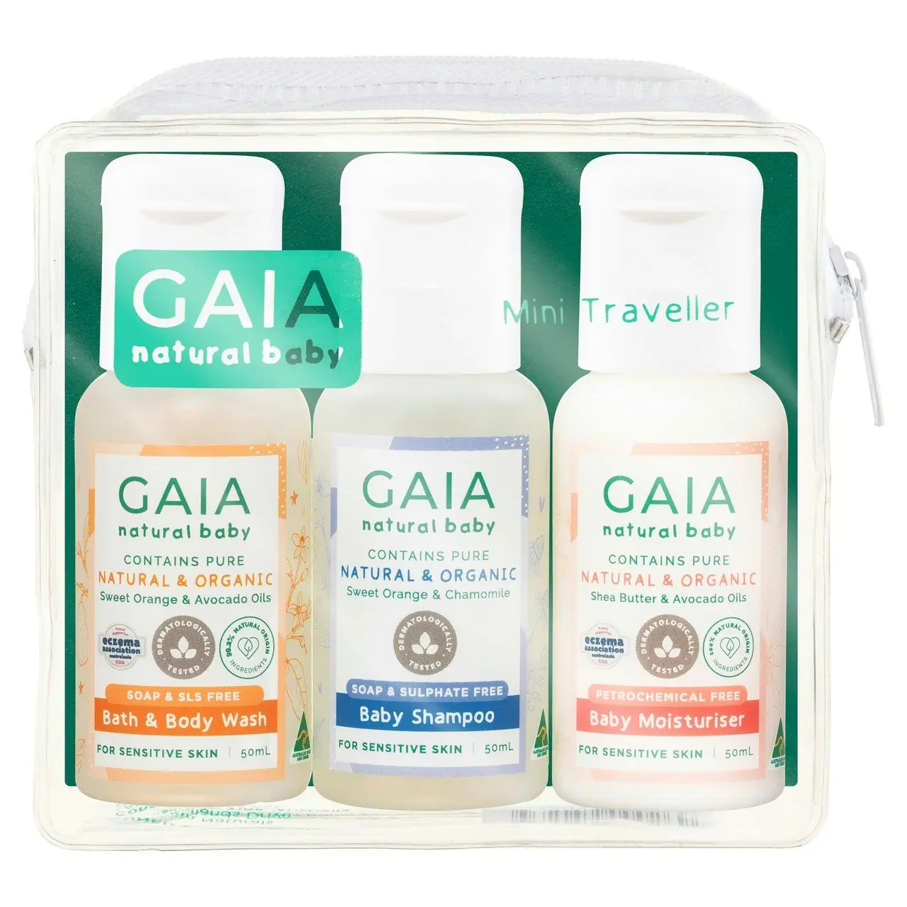 Gaia Natural Baby Mini Traveller Kit 50mL 3 Pack