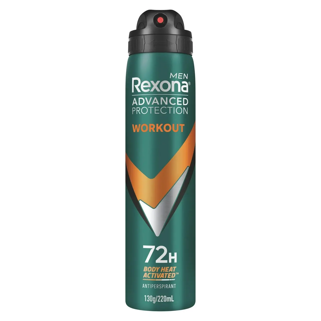 Rexona Men Advanced Antiperspirant Deodorant Aerosol Workout 72-Hour Protection 220ml