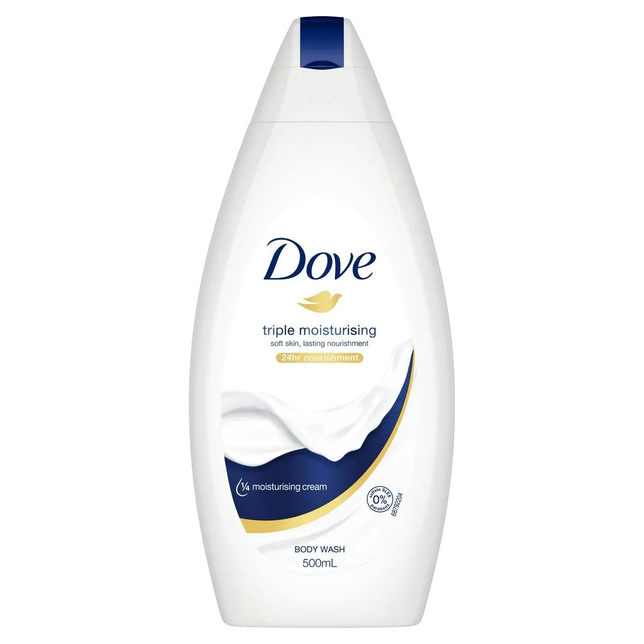 Dove  Body Wash 24-hour nourishment Triple Moisturising with a microbiome-gentle formula for daily skin care 500 mL