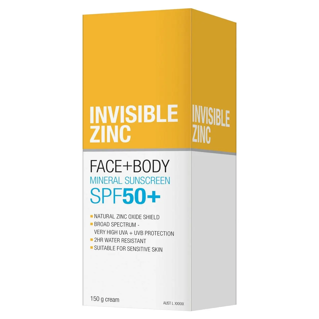 Invisible Zinc Face + Body Mineral Sunscreen SPF 50 150g