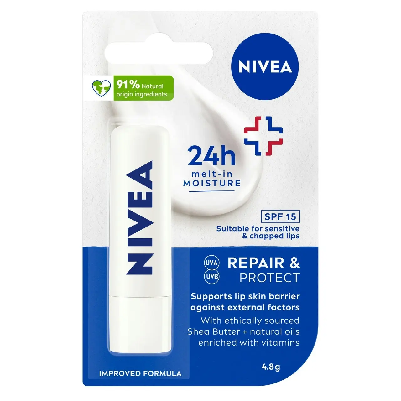 Nivea Repair & Protect Lip Balm SPF15 4.8g