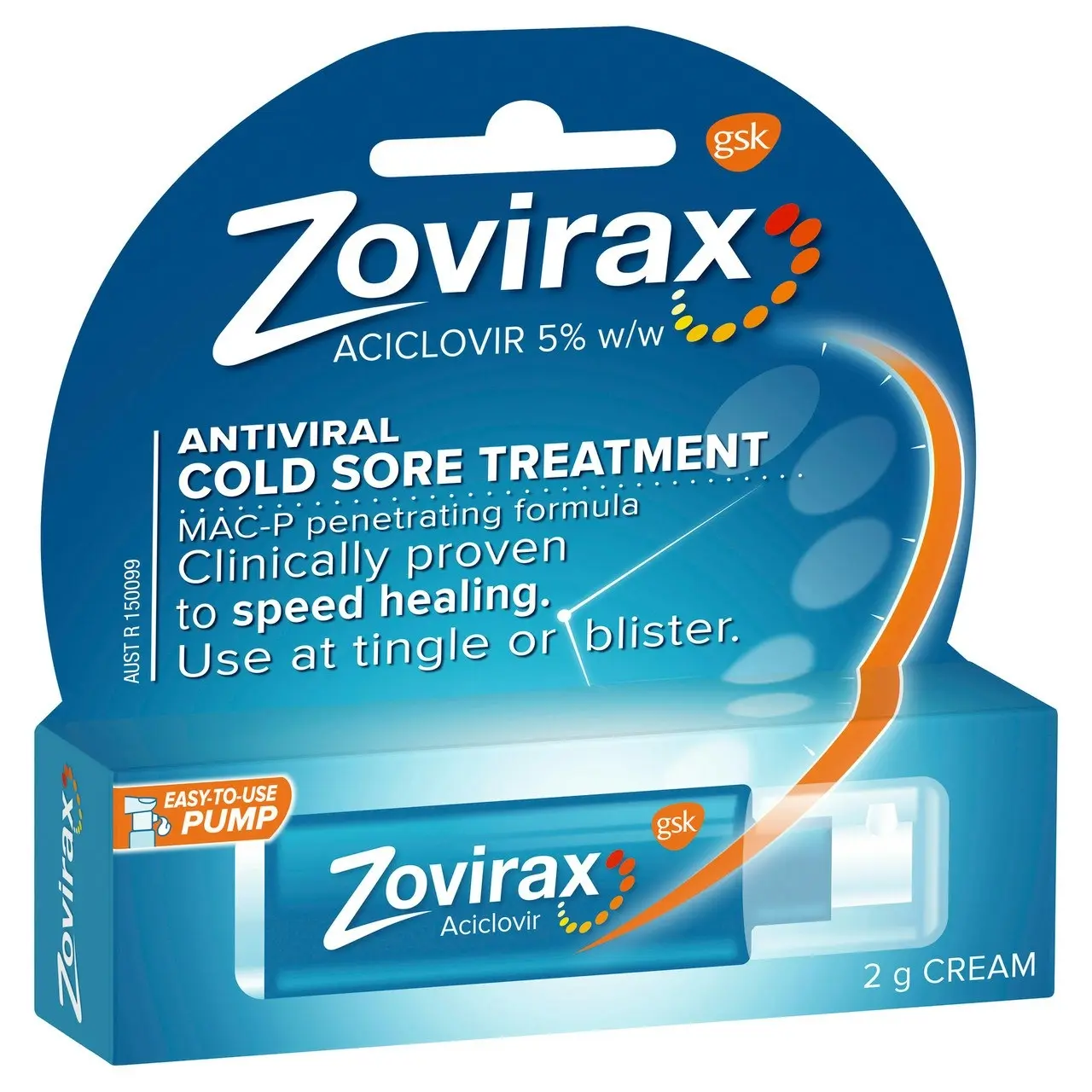 Zovirax Cold Sore Treatment Cream Pump 2g