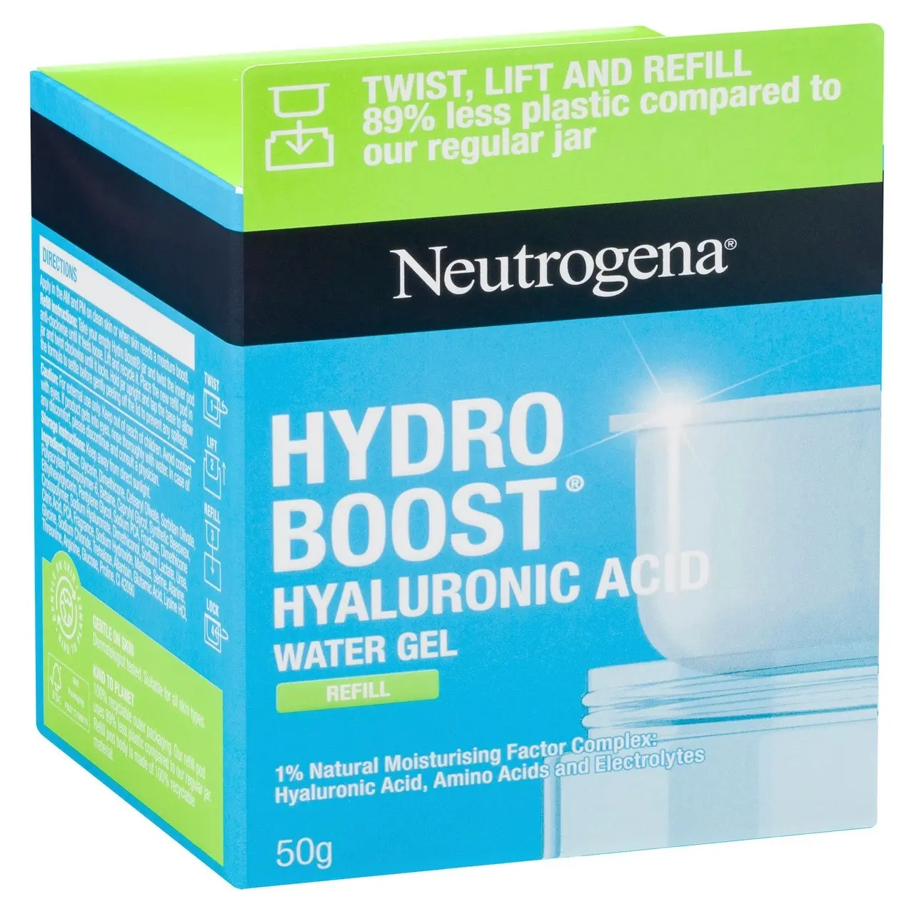 Neutrogena Hydro Boost Hyaluronic Acid Water Gel Hydrating Face Moisturiser Refill 50g