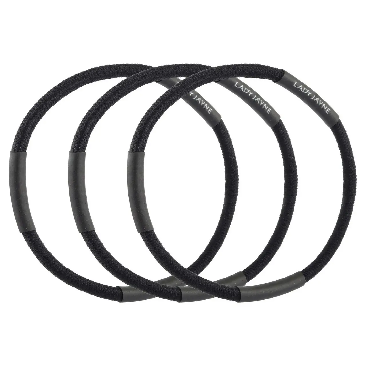 Lady Jayne Black Super Hold Elastics - Pk 18