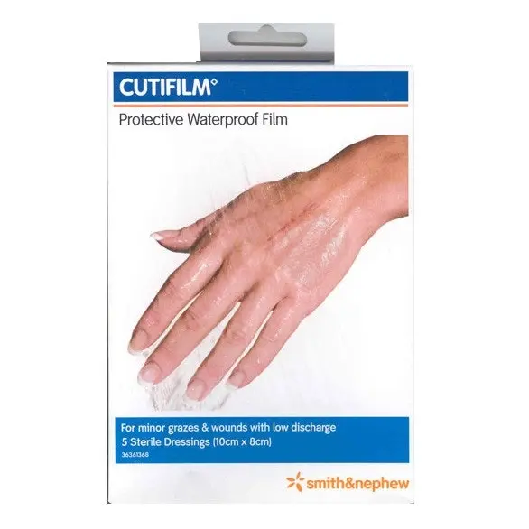 CUTIFILM Waterproof Dressing 10cm x 8cm 5 Pack