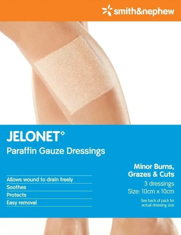 Jelonet 10cm X 10cm Pack 3