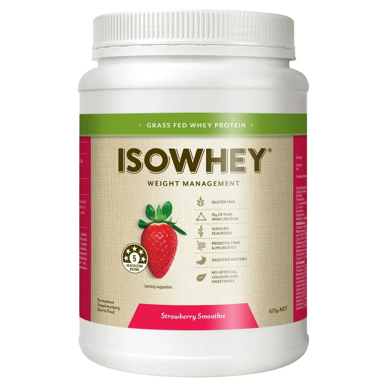 IsoWhey Strawberry Smoothie 672g