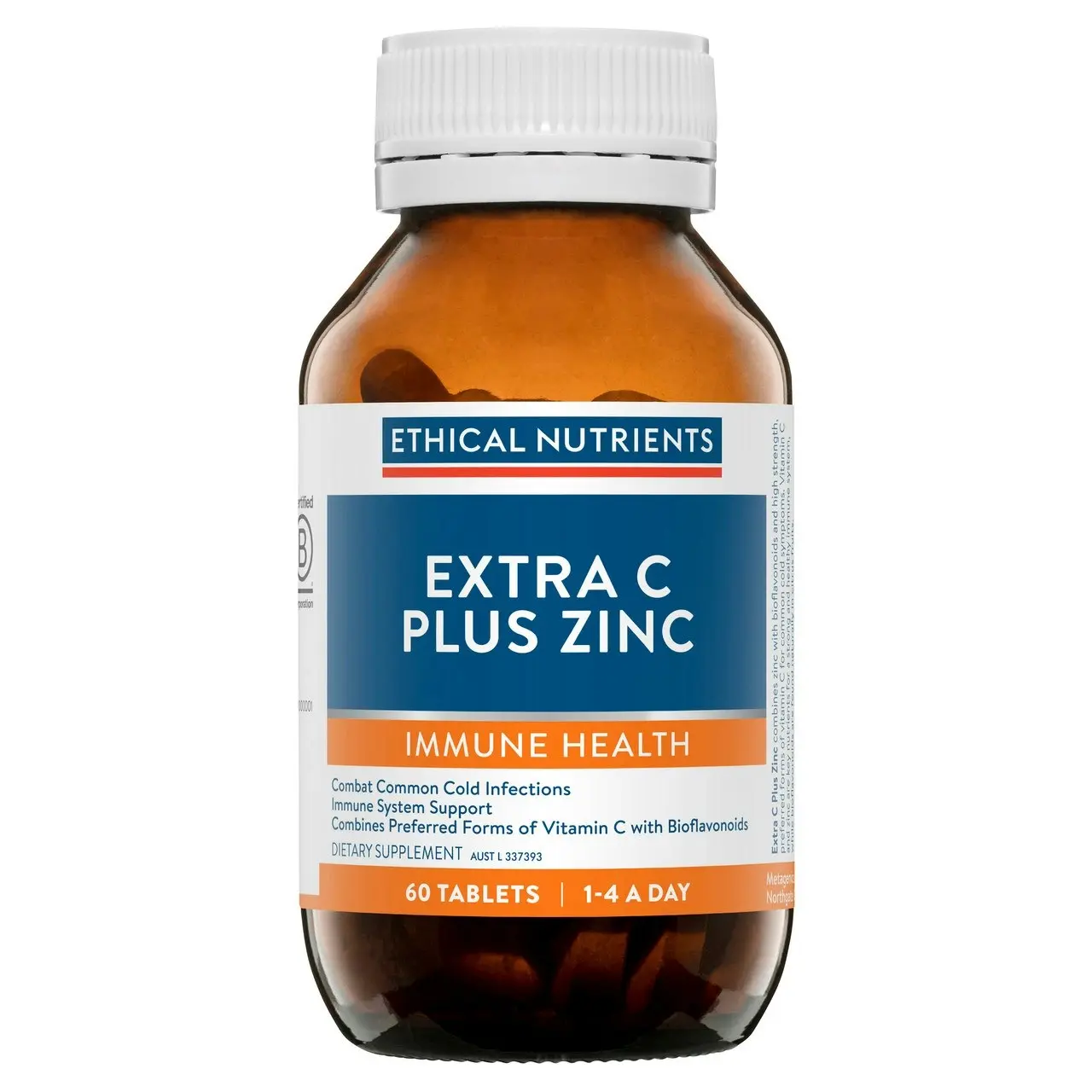 Ethical Nutrients Extra C Plus Zinc 60 Tablets