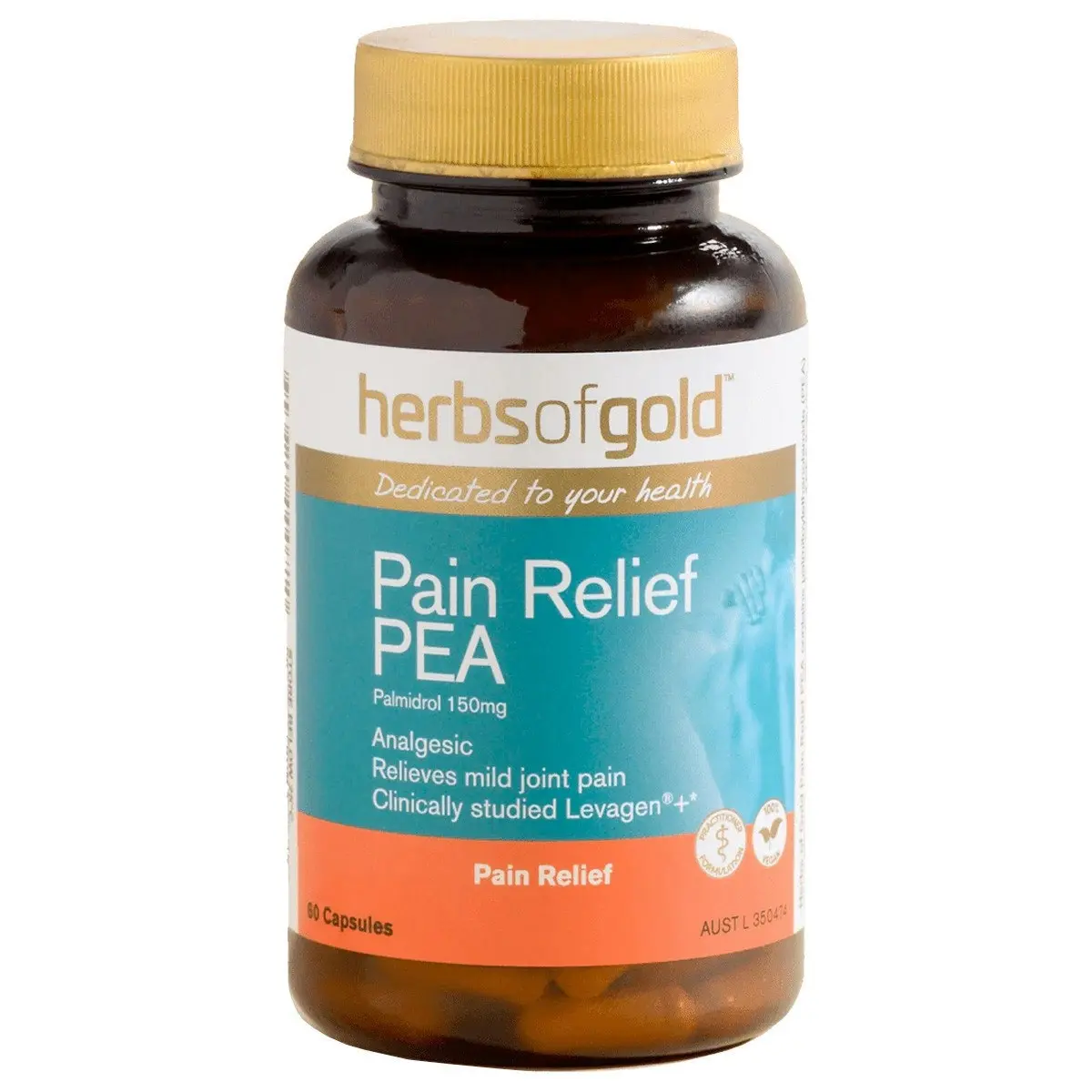 Herbs Of Gold Pain Relief PEA Capsules 60