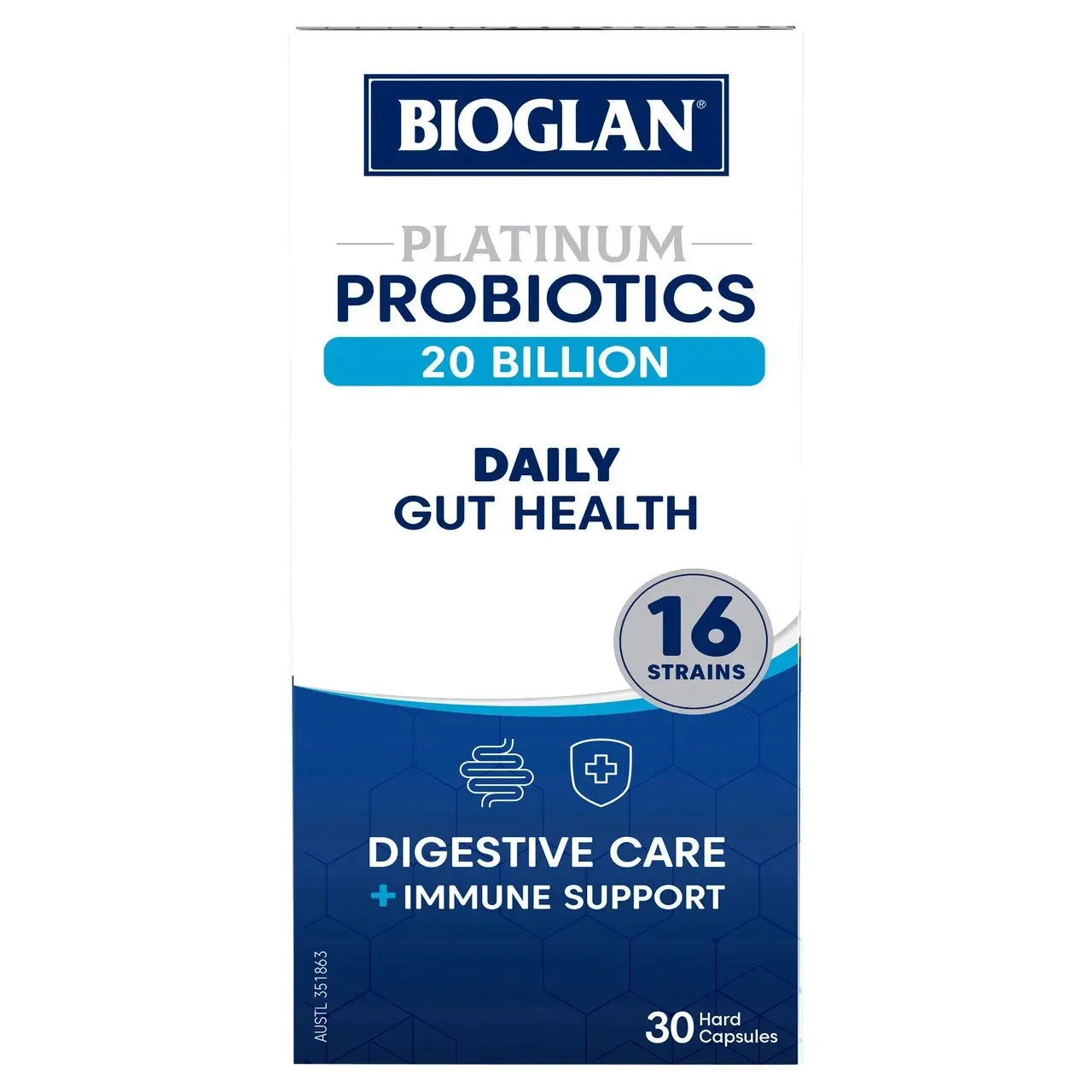 Bioglan Platinum Probiotics 20 Billion 30 Capsues