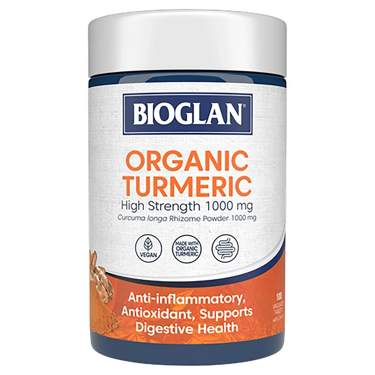 Bioglan Organic Turmeric High Strength 1000mg Tablets 100