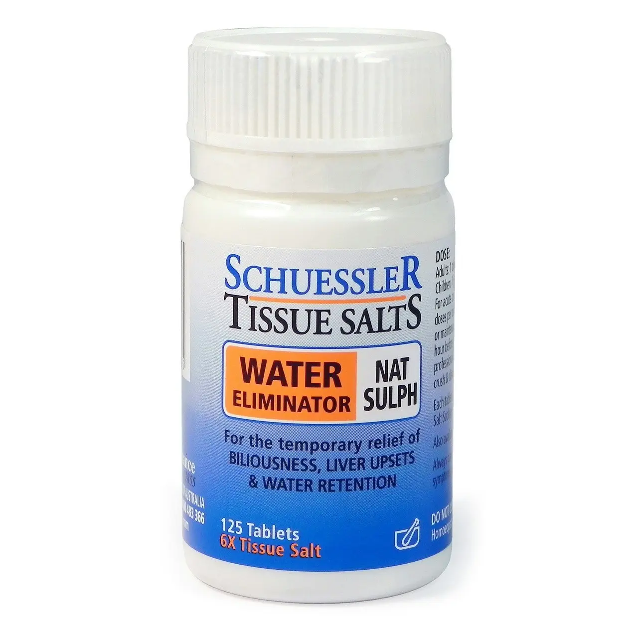 Schuessler Tissue Salts Water Eliminator Nat Sulph 125 Tablets