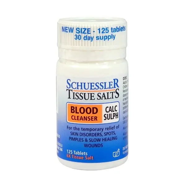 Schuessler Tissue Salts Calcium Sulphate Blood Cleanser 125 Tablets