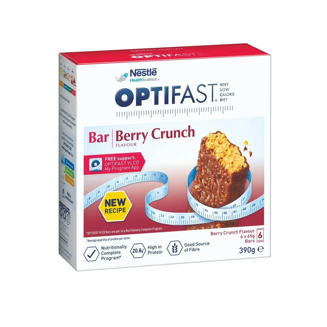 OPTIFAST VLCD Bar Berry Crunch 6 Pack 390g