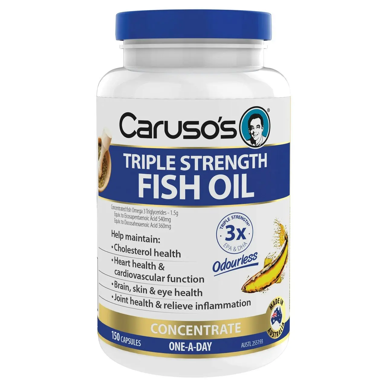 Caruso's Triple Strength Fish Oil 150 Capsules