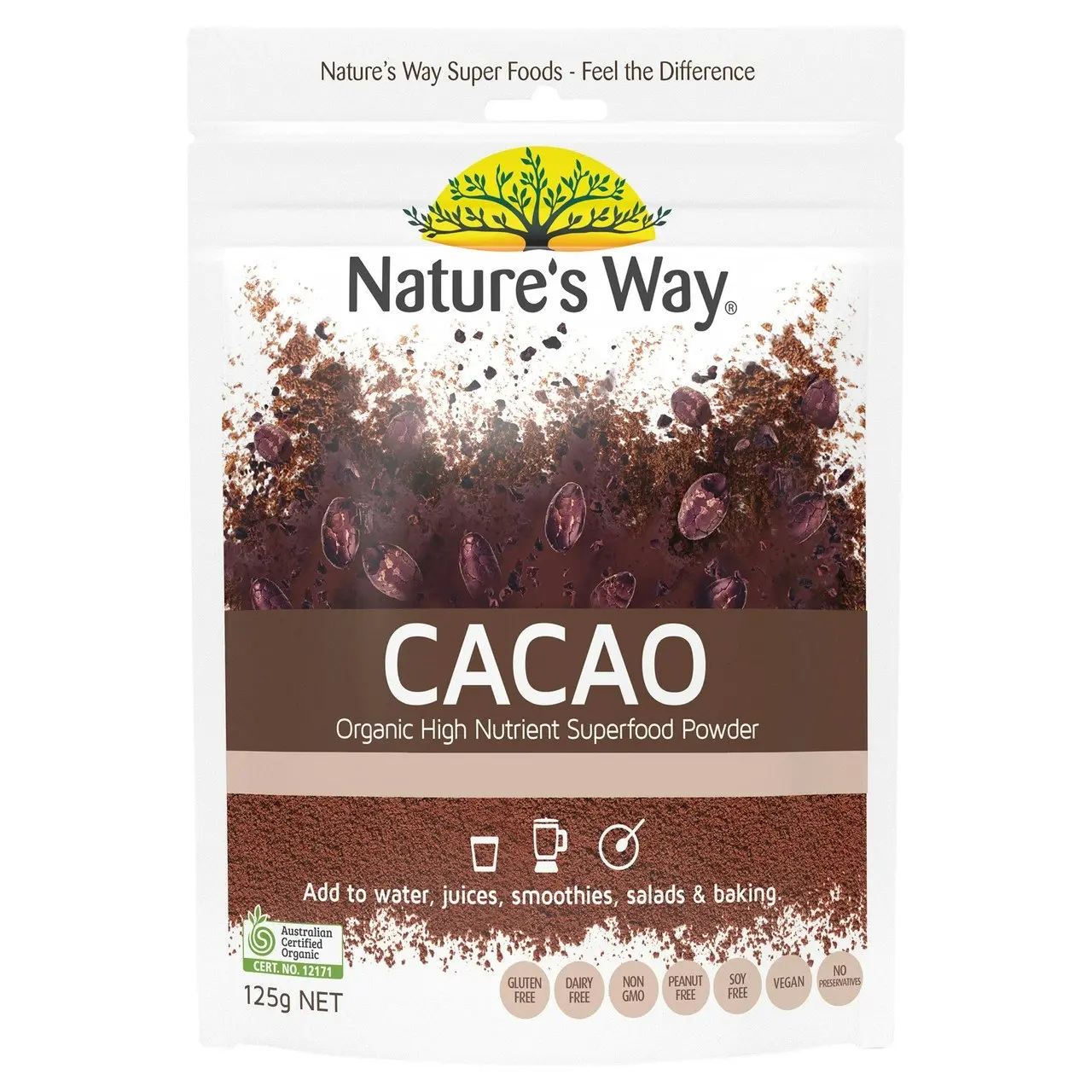 Nature's Way Superfoods Cacao Powder 125g