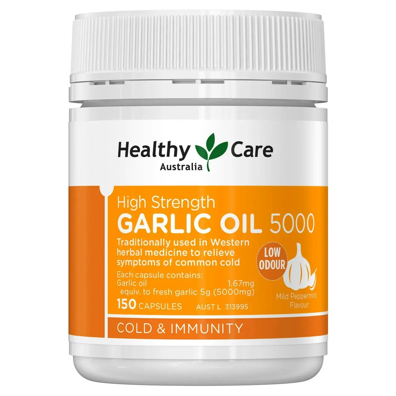 Healthy Care High Strength Garlic Oil 5000 150 Capsules