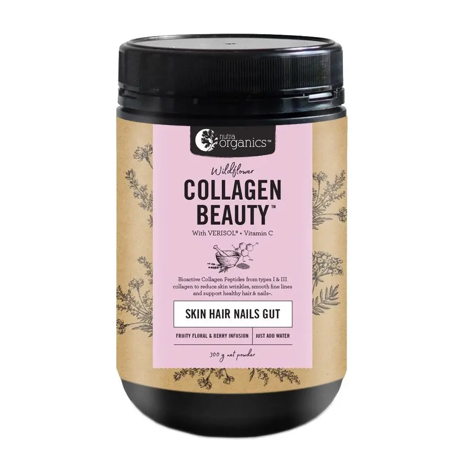 Nutra Organics Wildflower Collagen Beauty With Verisol + C 300g