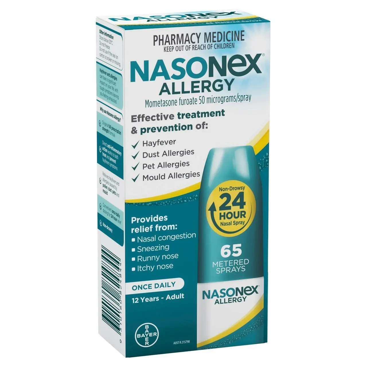 Nasonex Allergy Non-Drowsy 24 Hour Nasal Spray 65 sprays