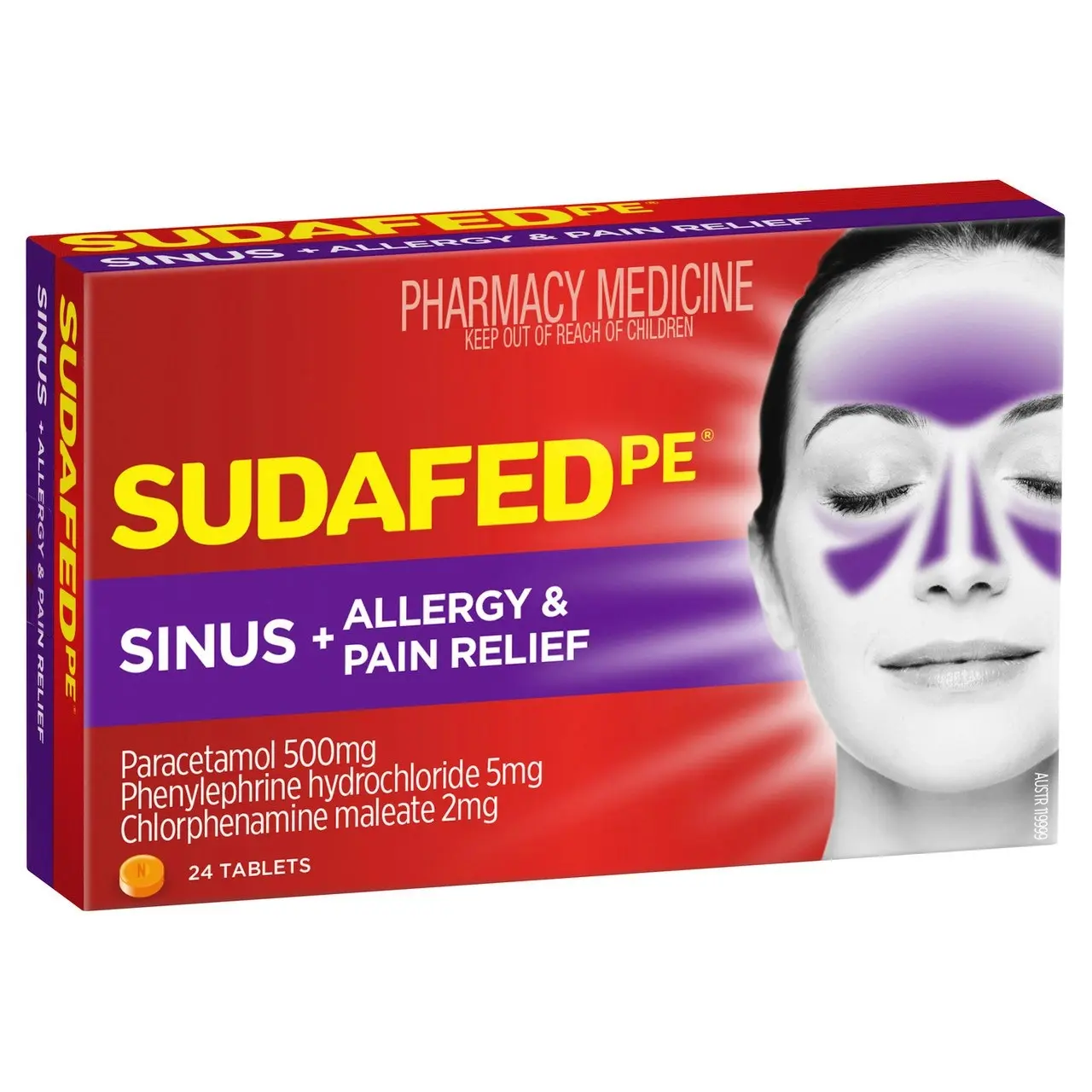 SUDAFED PE Sinus + Allergy & Pain Relief Tablets 24 Pack