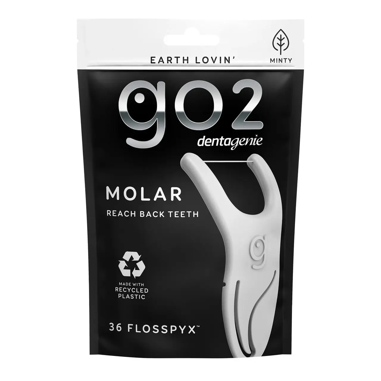 GO2 Dentagenie MOLAR Flosspyx Minty 36pk