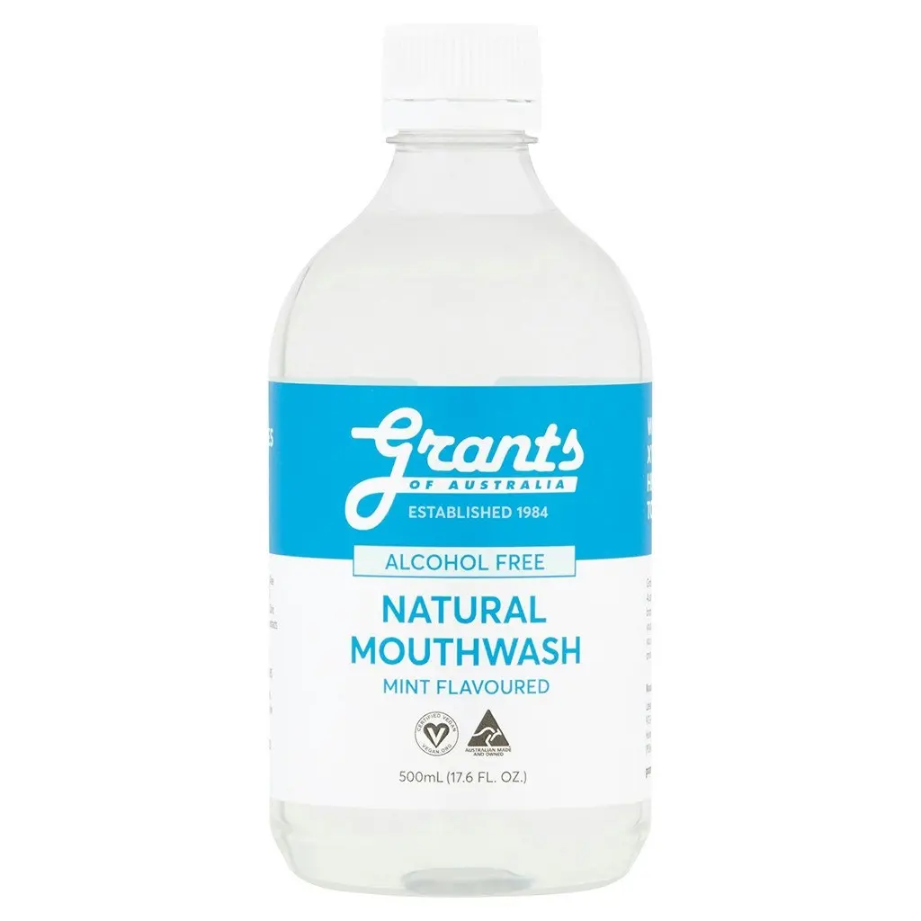 Grants Alcohol Free Natural Mouthwash Mint Flavour 500ml