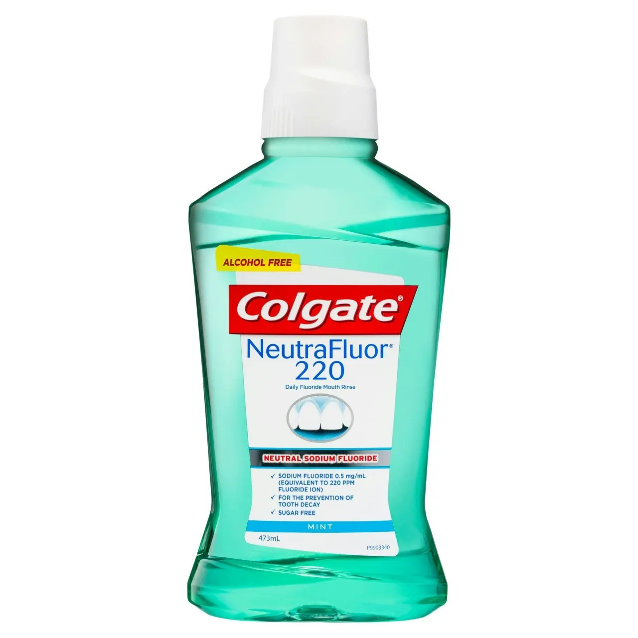 Colgate NeutraFluor 220 Daily Fluoride Mouthwash, 473mL, Alcohol Free, Mint