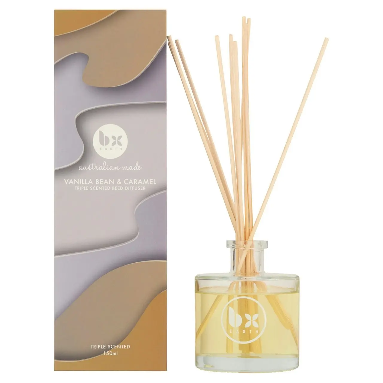 BX Earth Vanilla Bean & Caramel Triple Scented Reed Diffuser 150ml