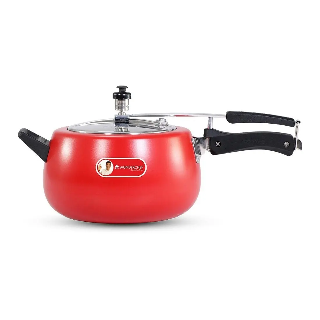 Wonderchef Regalia Inner Lid Pressure Cooker Red 5L