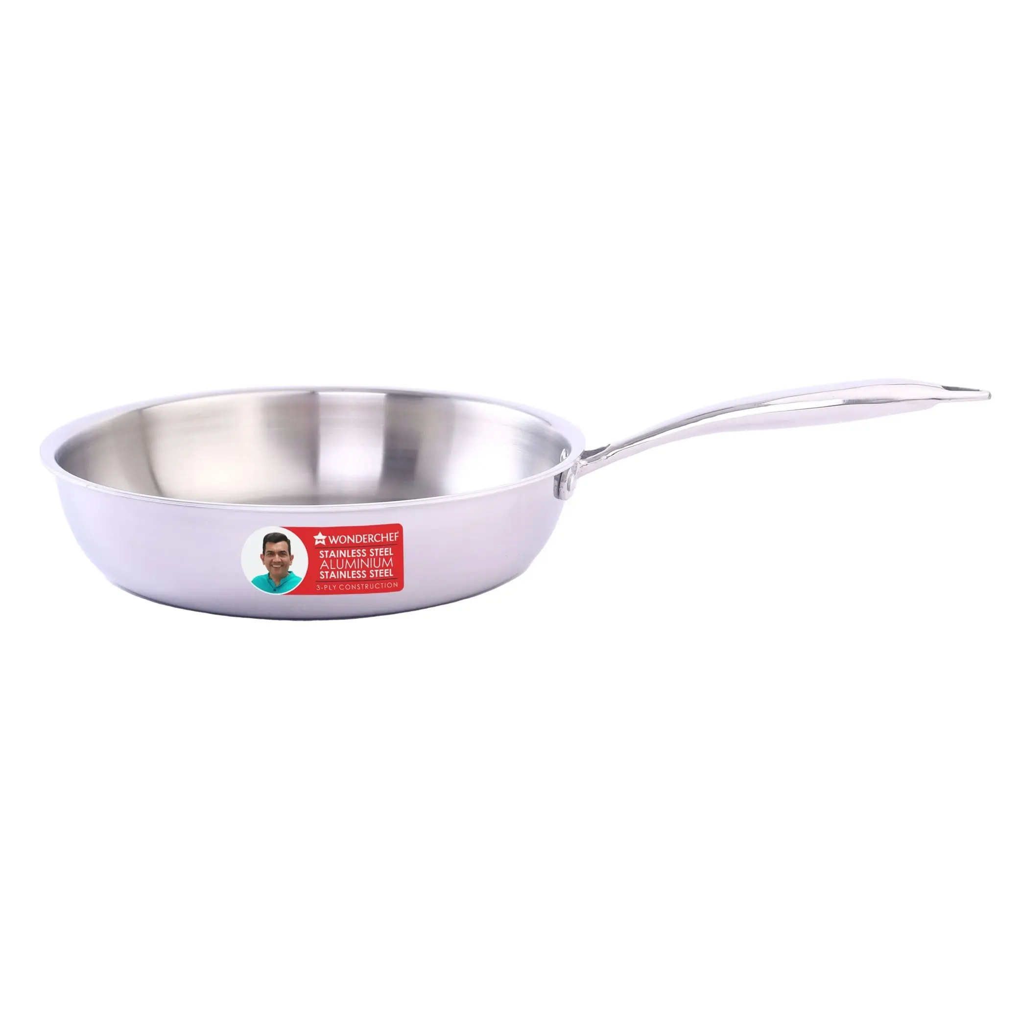 Wonderchef Nigella Stainless Steel Triply Fry Pan 2.6L 26 cm