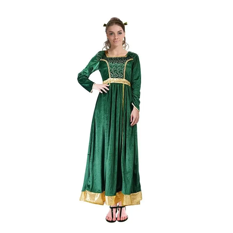 Adult Shrek Ogre Princess Fiona Costume Dress Up Book Week Party - Green