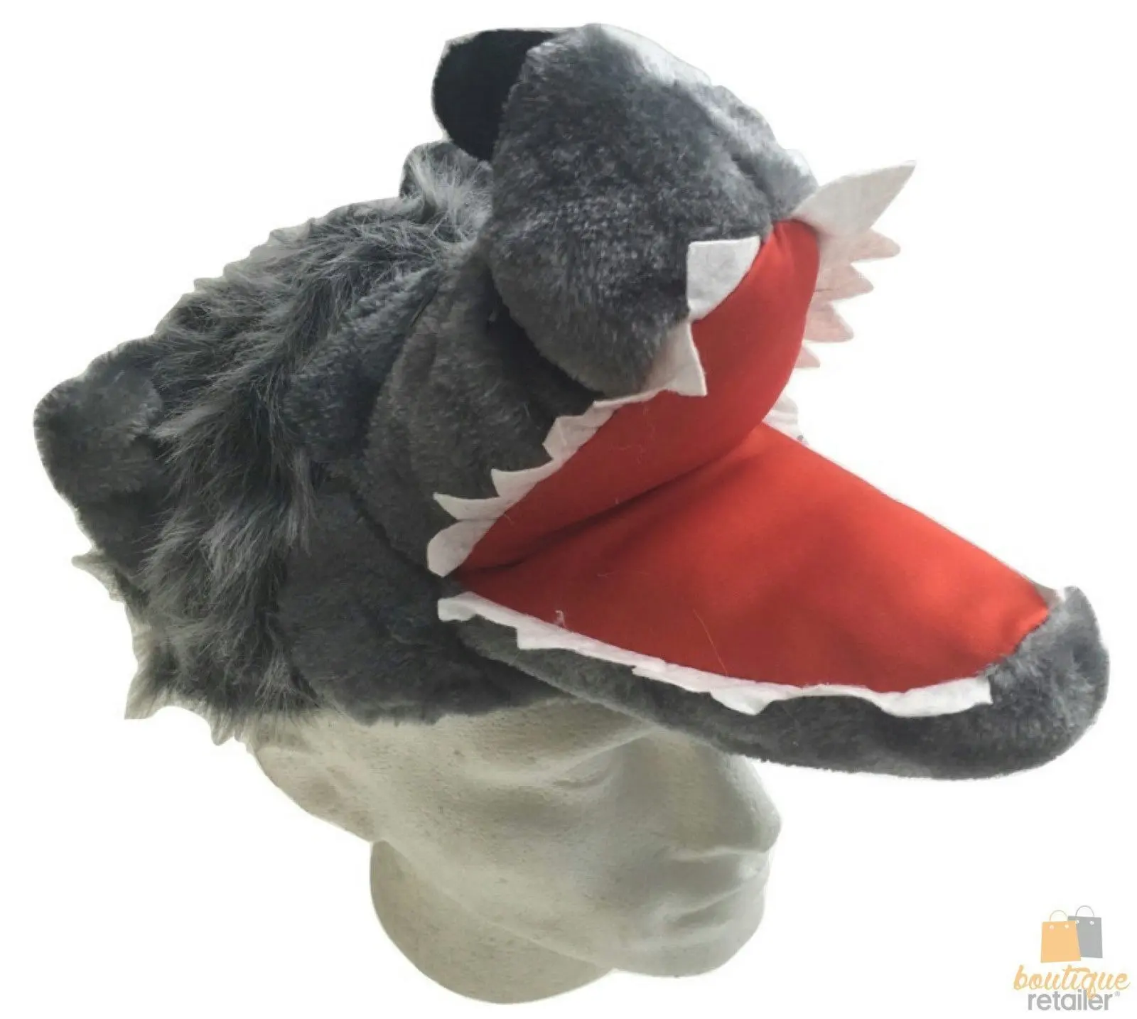 WOLF HAT Funny Party Costume Adult Childrens Animal Fancy Dress Halloween Cap