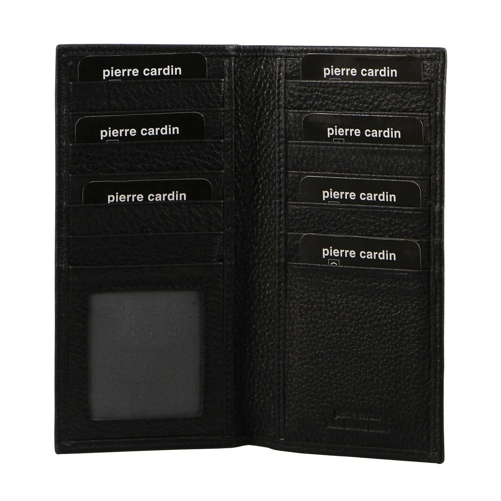 Pierre Cardin Mens Italian RFID Protected Leather Suit Wallet - Black