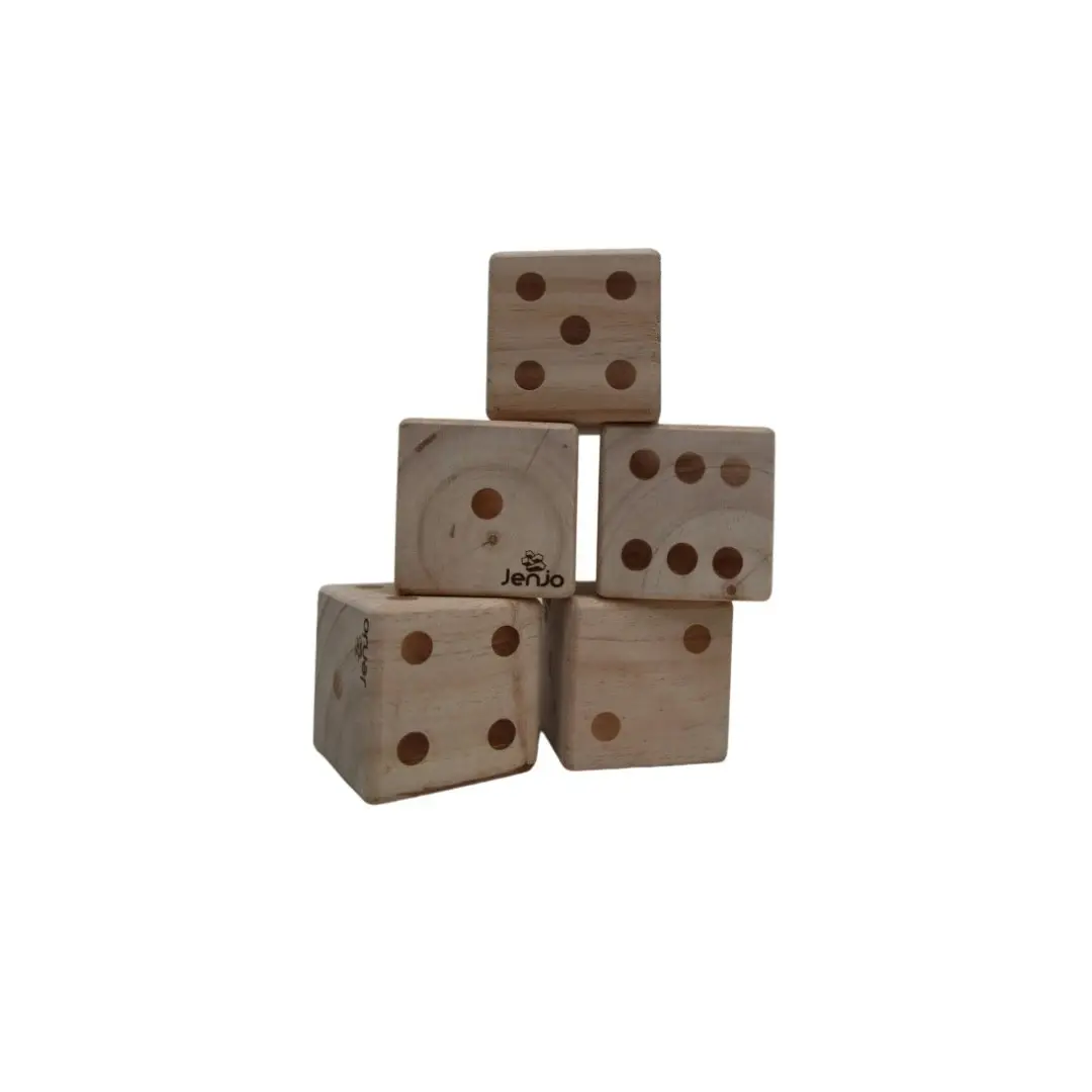 Wooden Dice Set 9cm Diameter With Scorecard Book