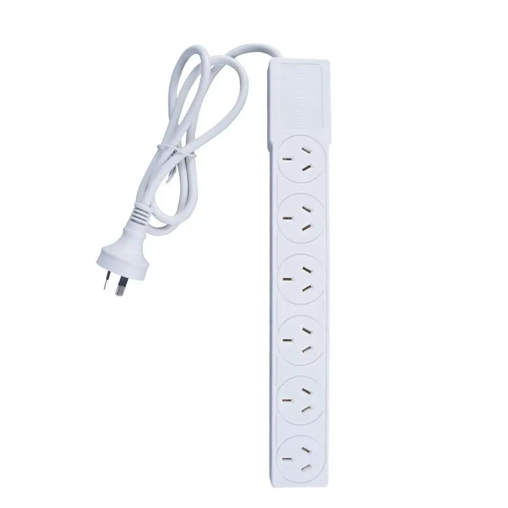 6 Outlet Power Board With Overload Protection 1M Lead Cable