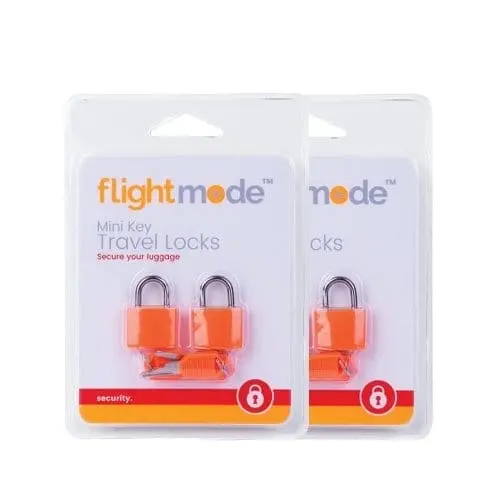 2pk Mini Key Travel Set Padlock Assorted Colors