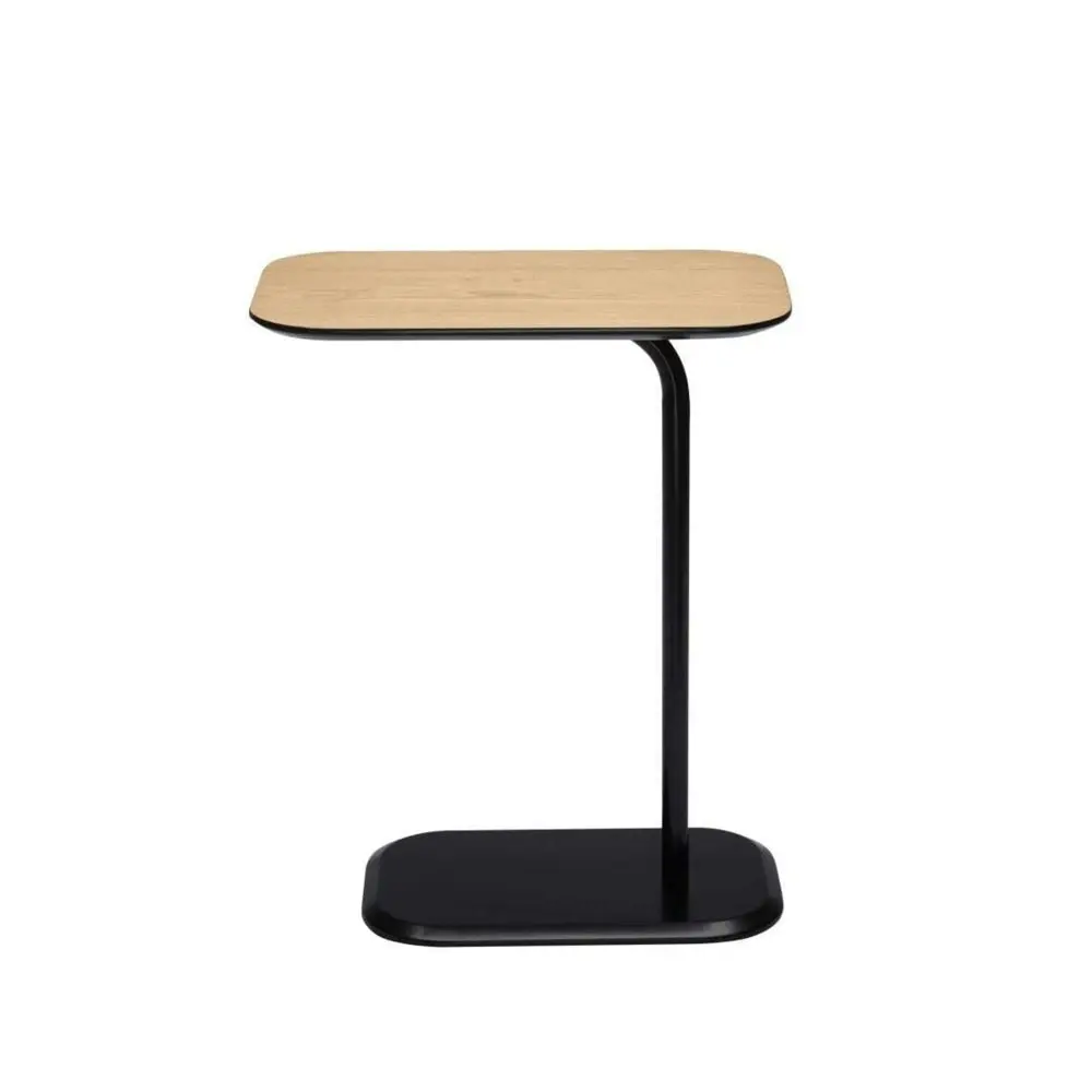 Maestro Furniture Deanna Modern Wooden Top End Lamp Side Table - Black & Light Oak