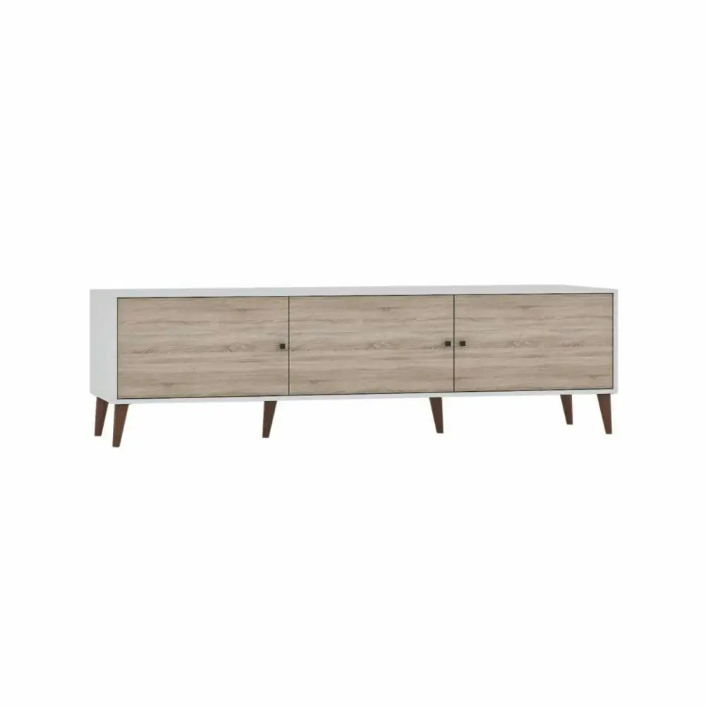 Valerie TV Stand Cabinet Entertainment Unit 180cm - Oak & White