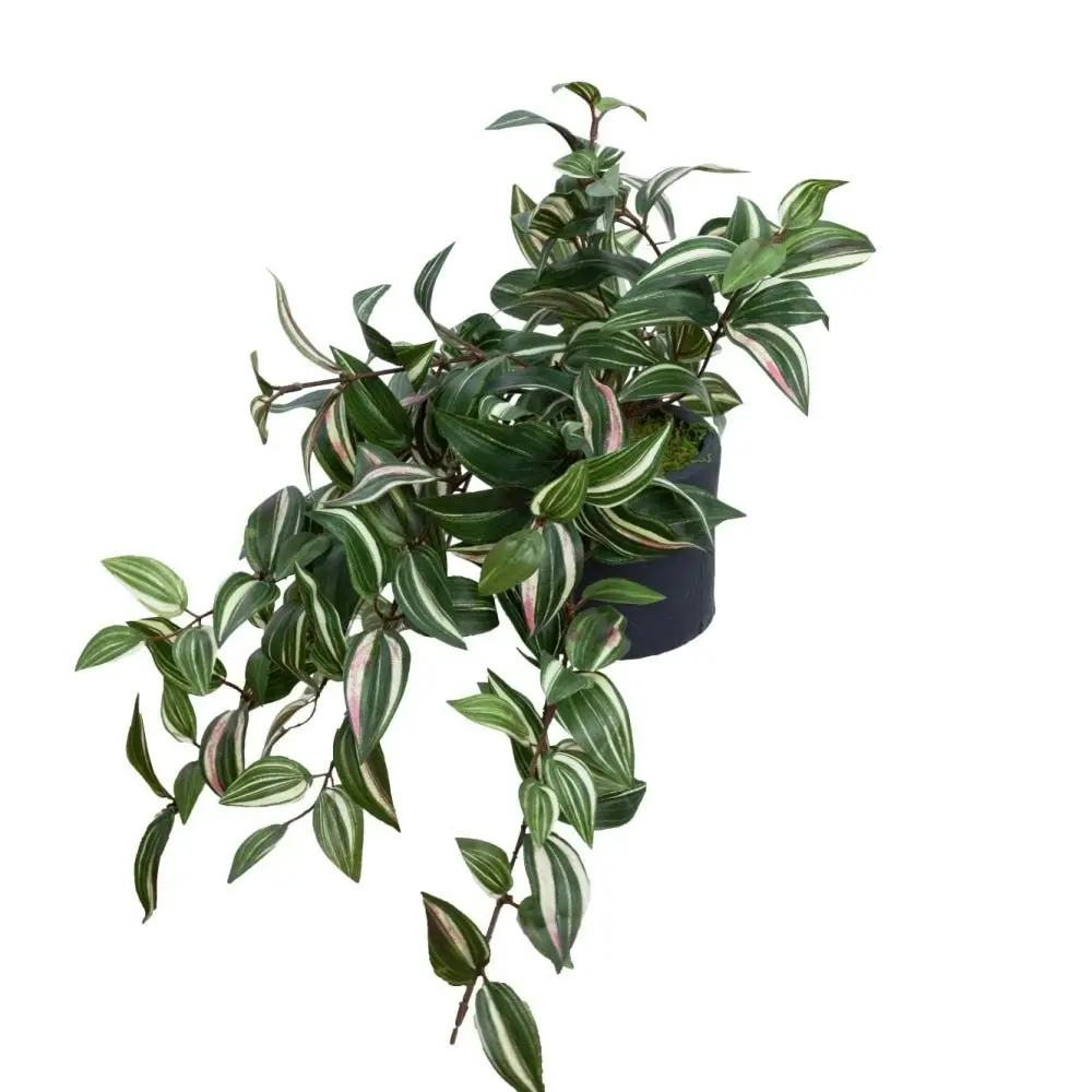 Glamorous Fusion Wandering Jew Artificial Fake Plant Decorative Arrangement 45cm In Pot Green