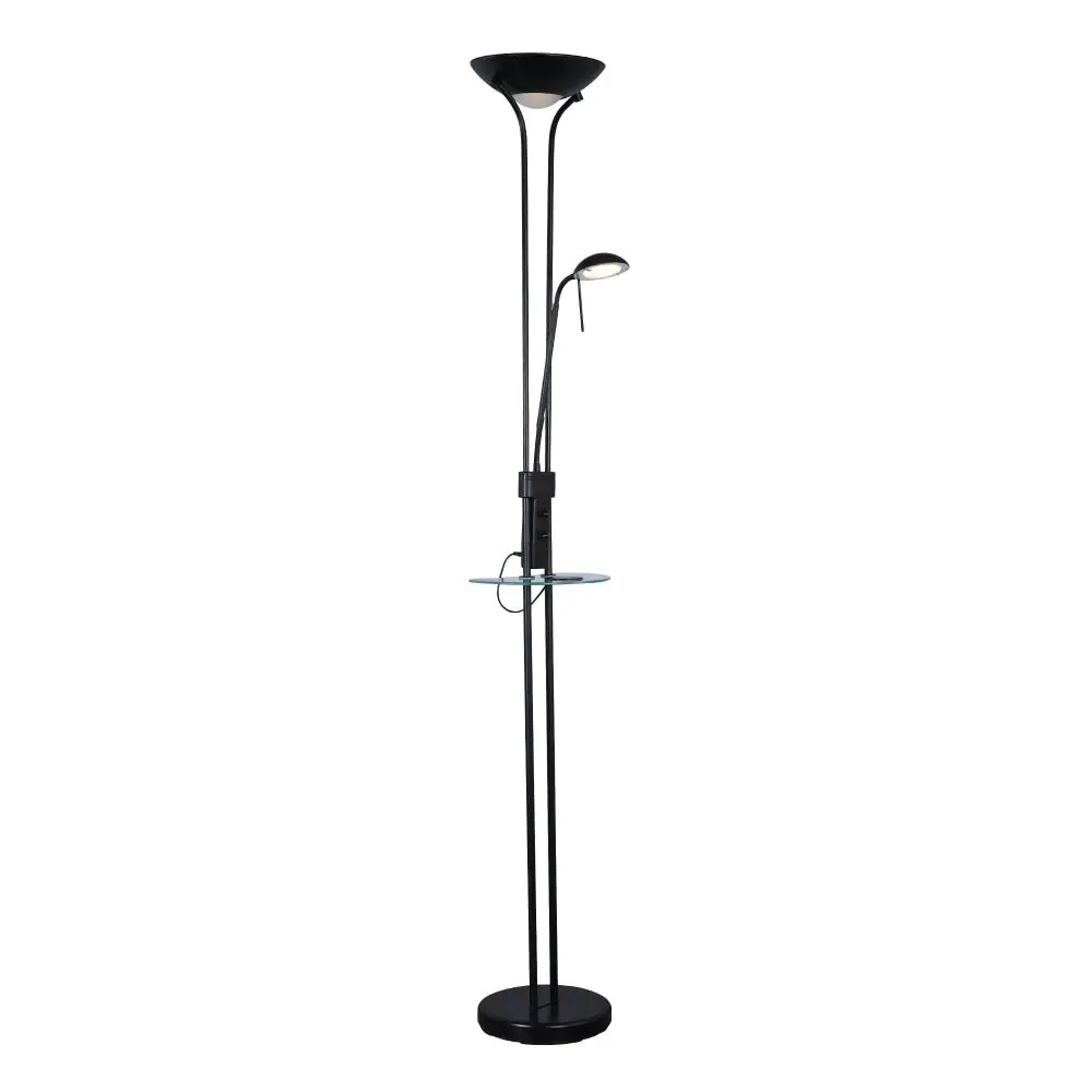 Myron USB LED Light Modern Floor Lamp Light Metal Shade - Black