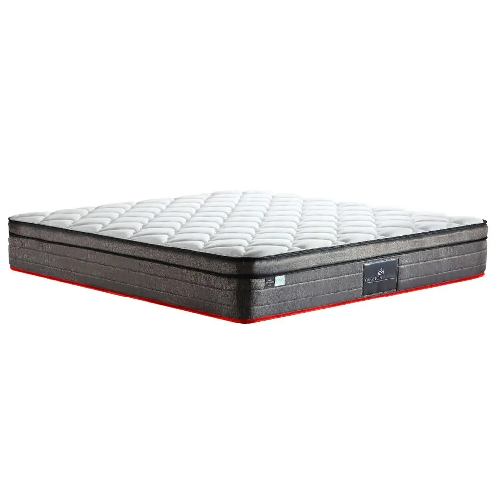 Kingston Slumber QUEEN Size Mattress Firm Bed Euro Top Memory Foam Pocket Spring Bedding 33CM