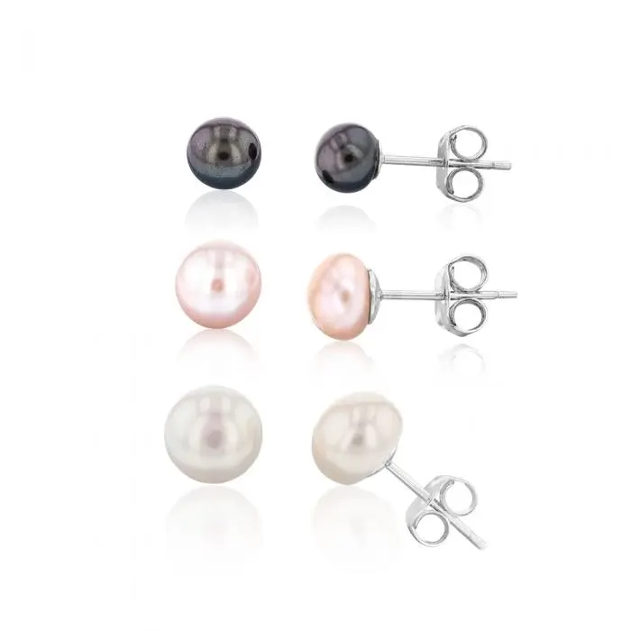 Set of 3 Freshwater Pearl Studs