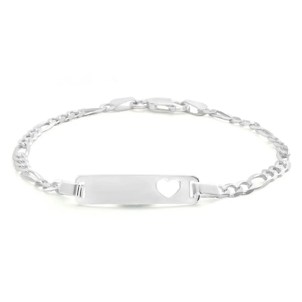 Sterling Silver 16.5cm Figaro Bracelet