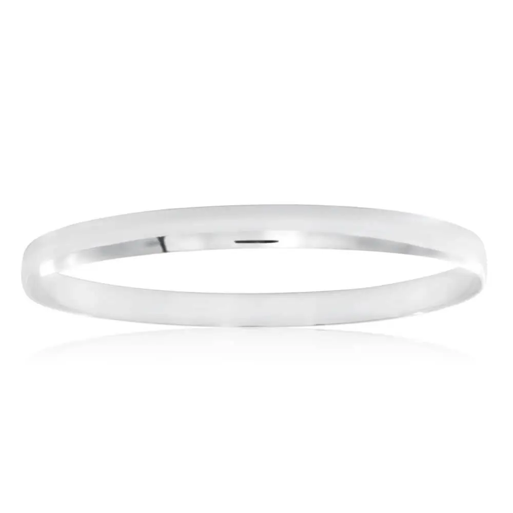 Sterling Silver Plain 65mm Bangle