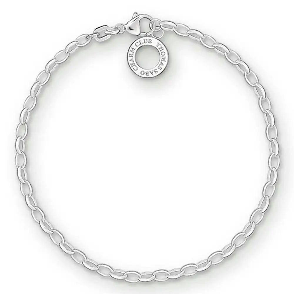 Sterling Silver Thomas Sabo Charm Club Fine belcher Bracelet 18.5cm