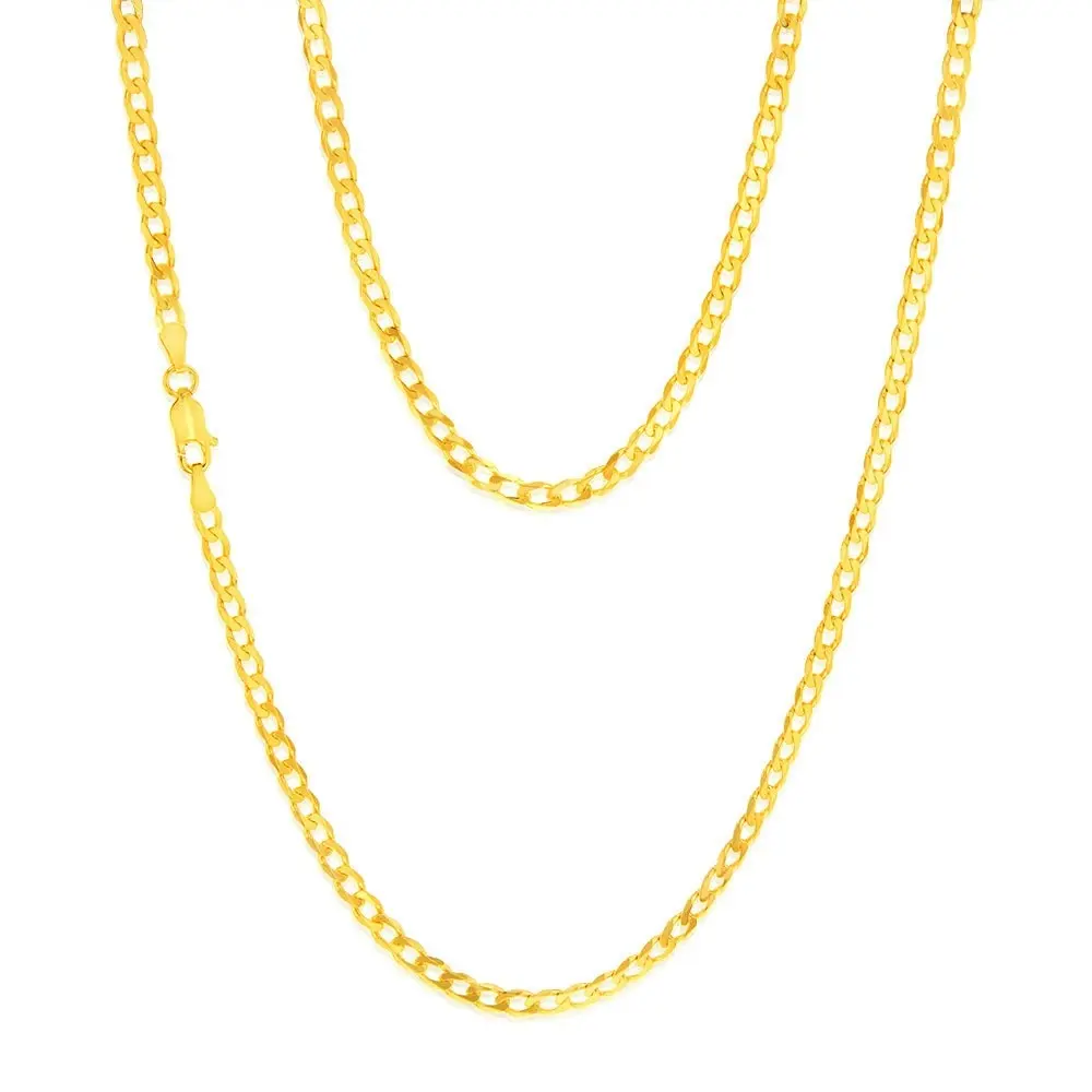 9ct Yellow Gold 50cm Curb Chain 100Gauge