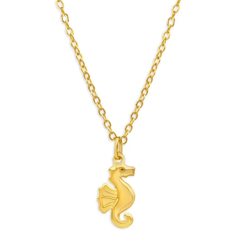 9ct Yellow Gold Seahorse Pendant